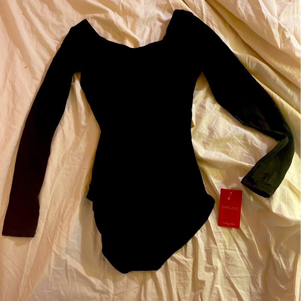 Long sleeve black Capezio leotard